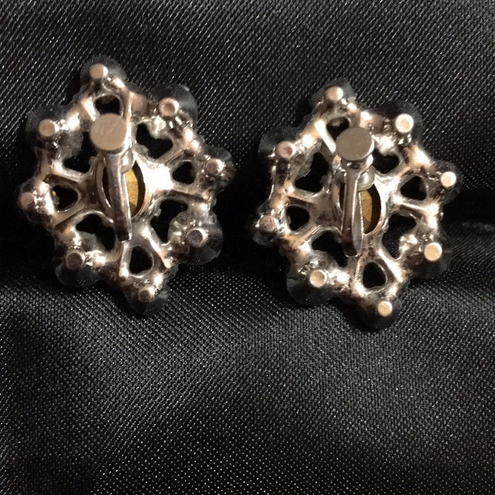 Vintage Rhinestone Earrings - Picture 4 of 4
